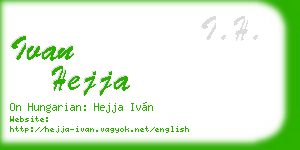 ivan hejja business card